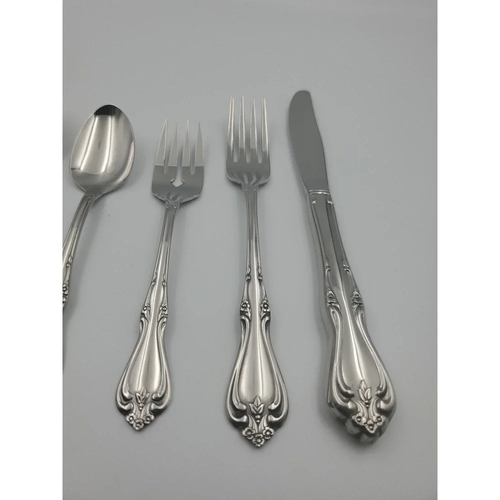 NEW Vtg Oneida BRIARWOOD Stainless 1 Place Setting All American Glossy Flatware